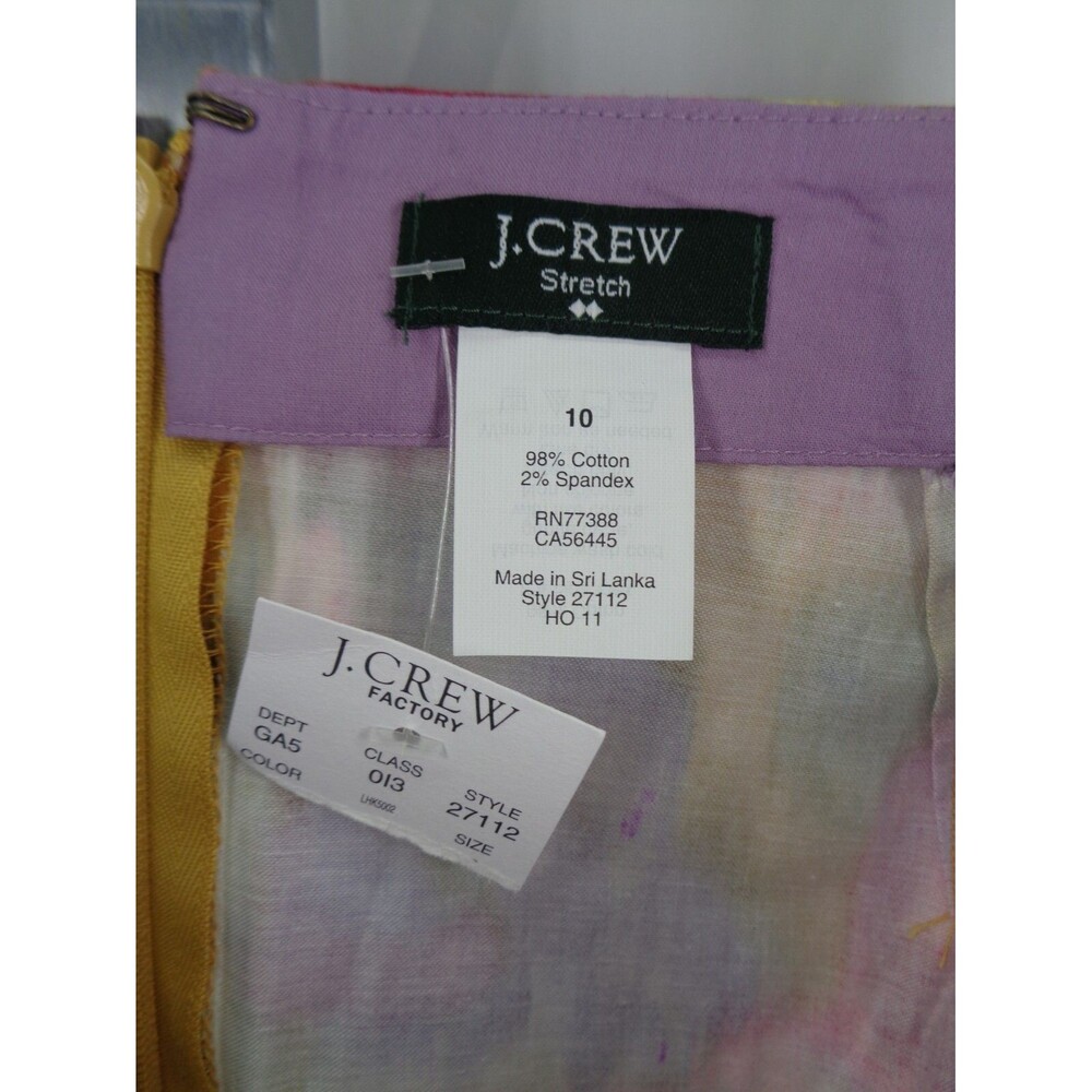 J Crew Floral Sateen Mini Skirt Size 10 Blurred Watercolor New - Picture 6 of 6